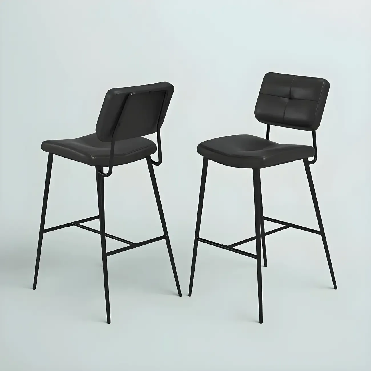 Modern Metal Cushioned Swivel Adjustable Bar Stool Image - 13