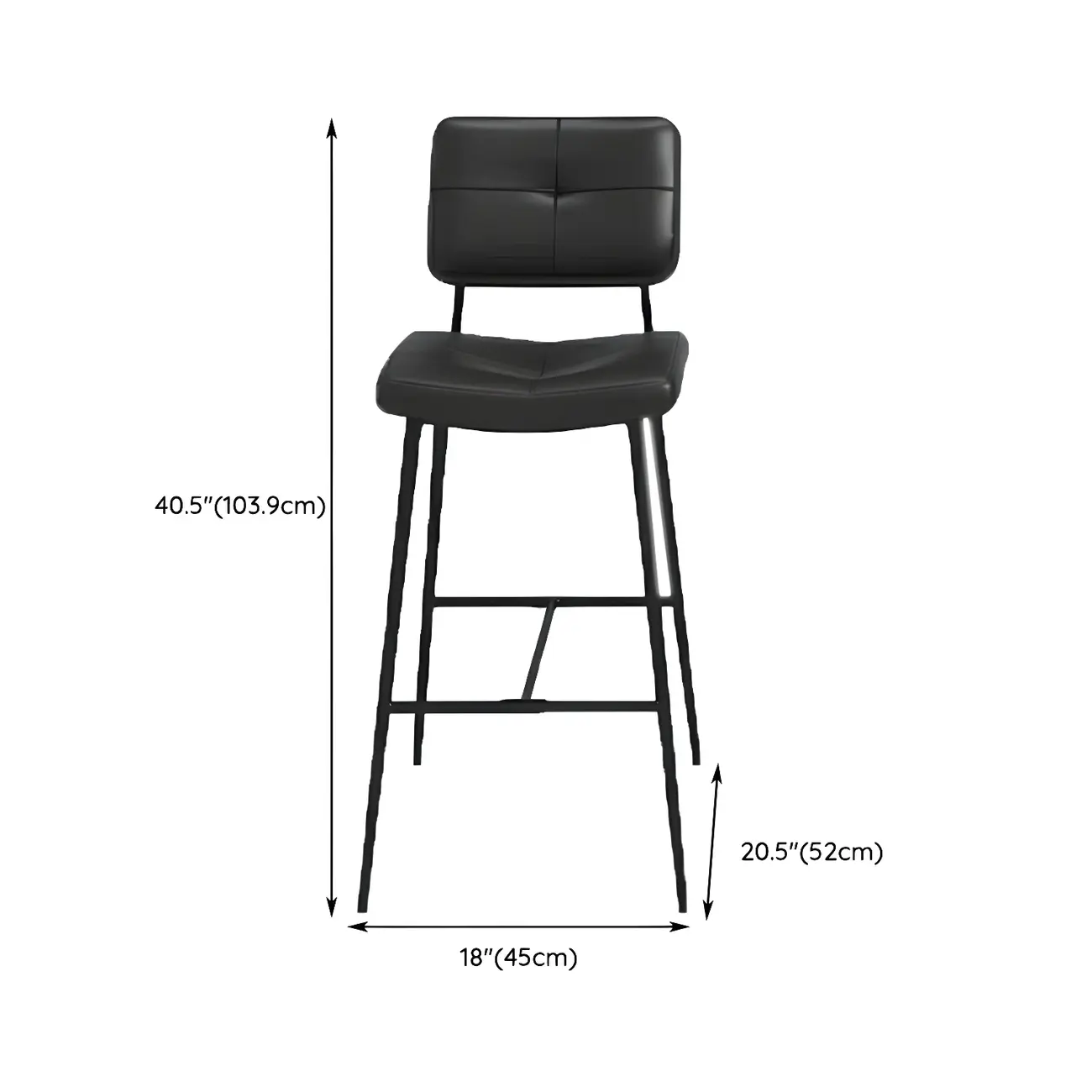 Modern Metal Cushioned Swivel Adjustable Bar Stool #size | homeyfad