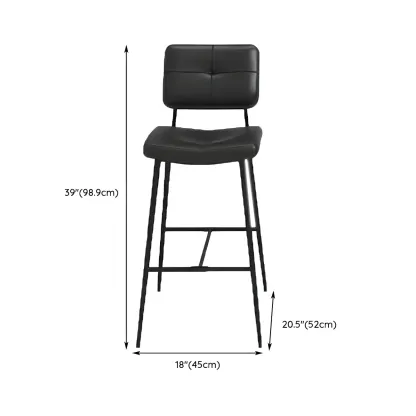 Modern Metal Cushioned Swivel Adjustable Bar Stool Image - 15