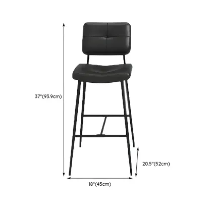 Modern Metal Cushioned Swivel Adjustable Bar Stool Image - 16