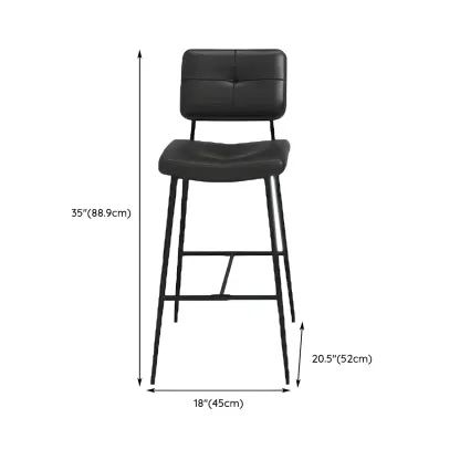 Modern Metal Cushioned Swivel Adjustable Bar Stool Image - 17