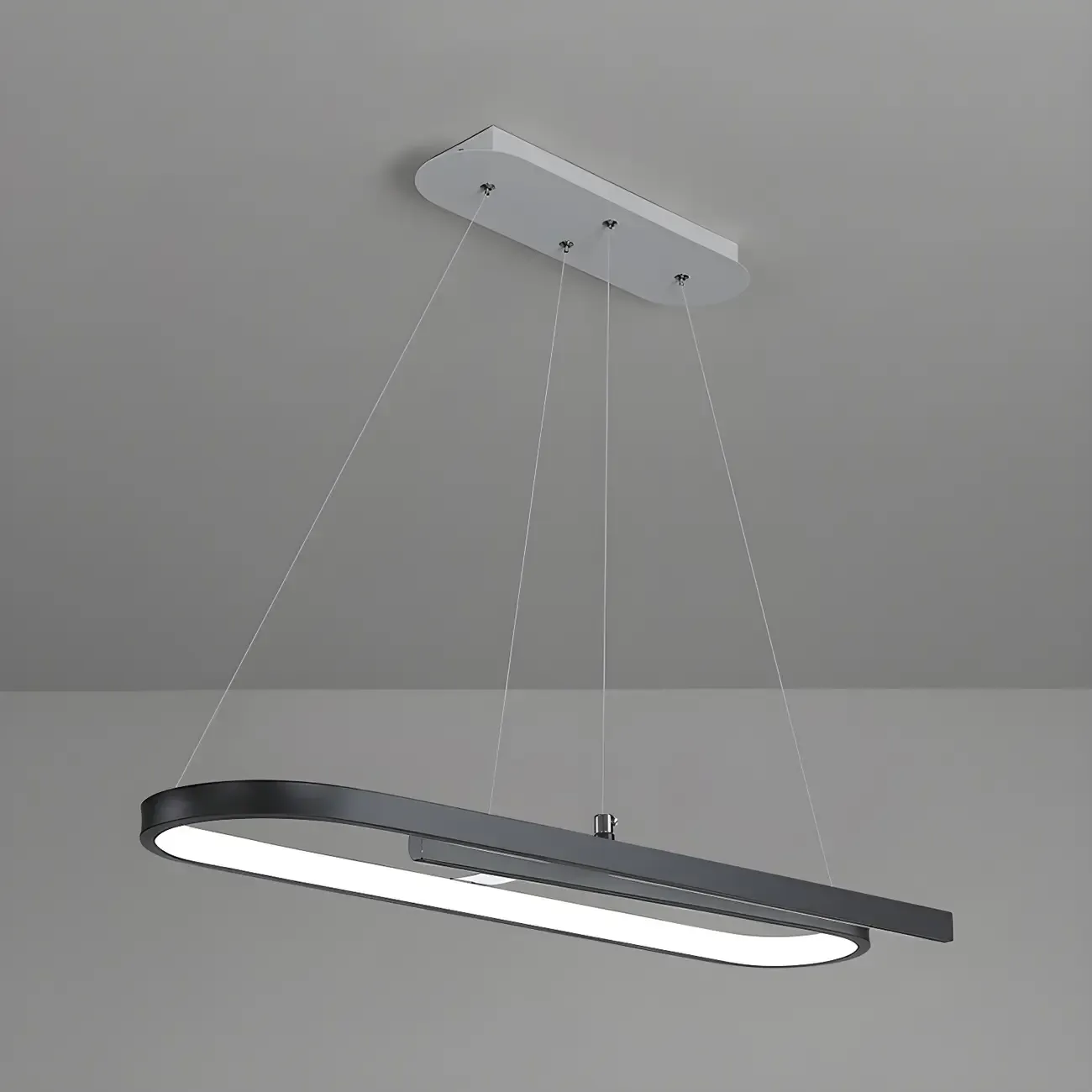 Trendy Modern LED Geometric Island Pendant Light Image - 3