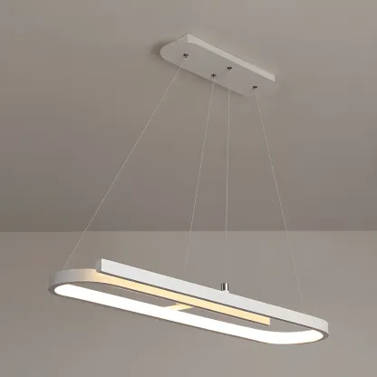 Trendy Modern LED Geometric Island Pendant Light Image - 4