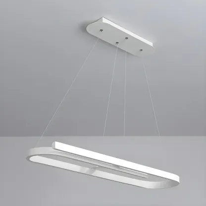 Trendy Modern LED Geometric Island Pendant Light Image - 9