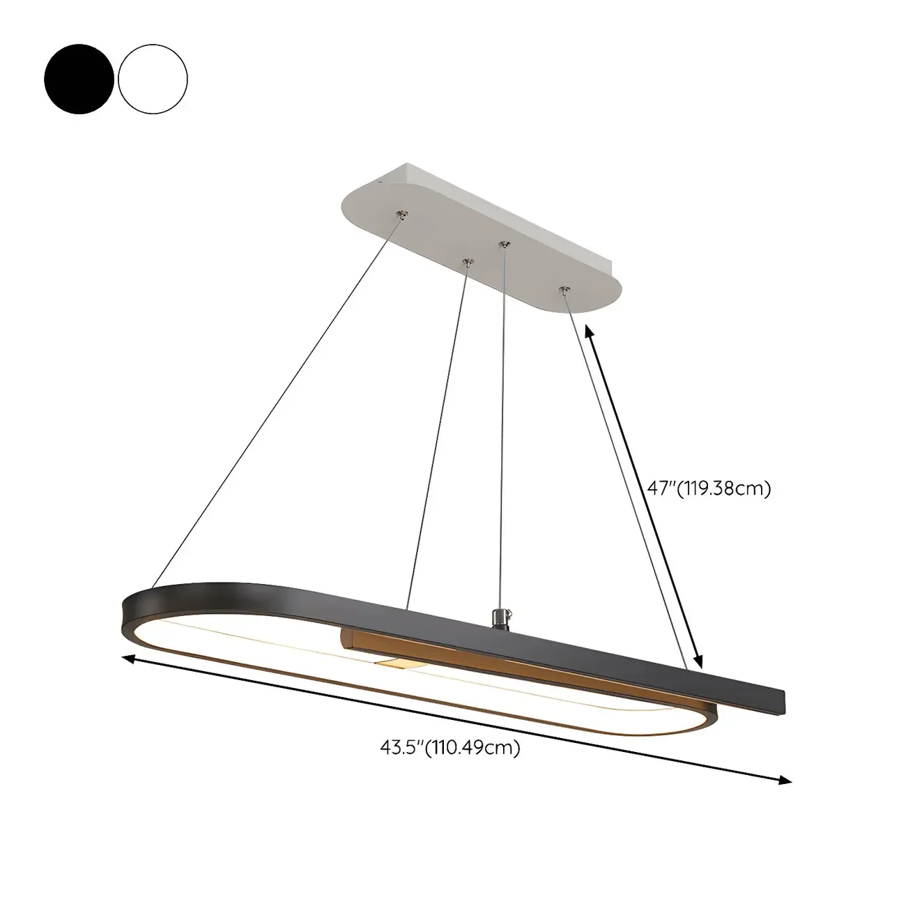 Trendy Modern LED Geometric Island Pendant Light Image - 18