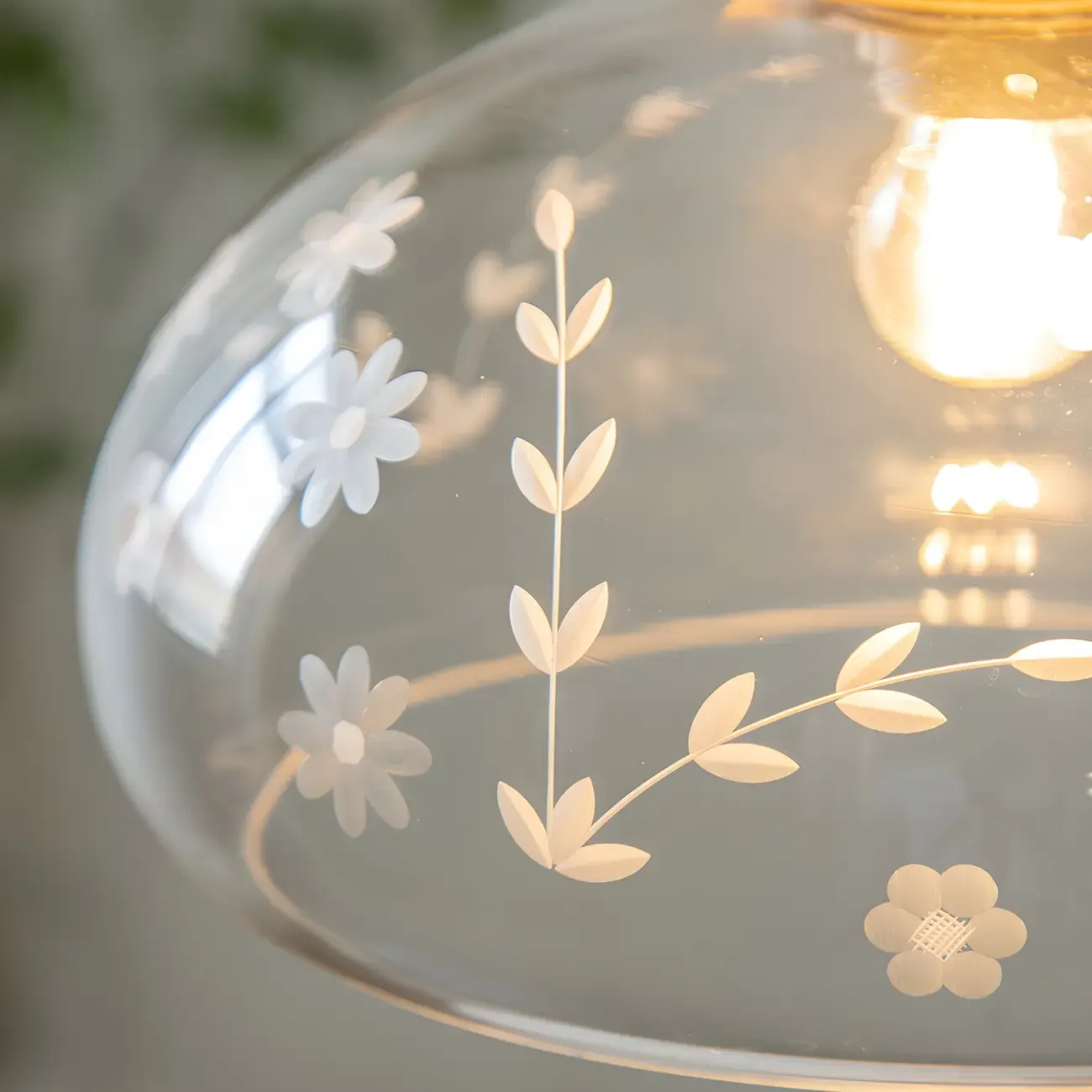 Rustic Wood Clear Glass Swing Arm Wall Light Image - 6