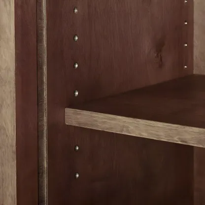 Durable Wooden Display Cabinet with Adjustable Shelves for Home Image - 9