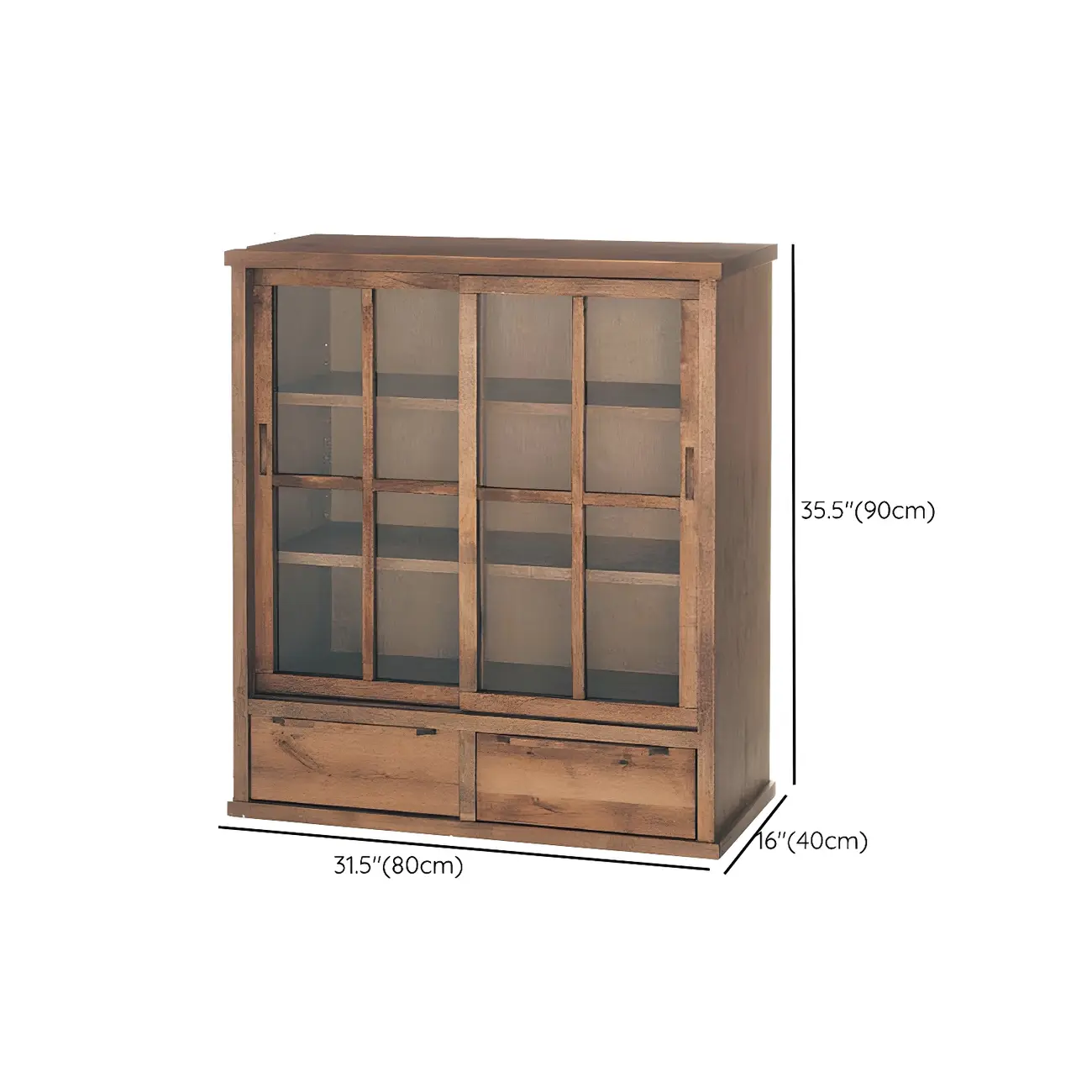 Durable Wooden Display Cabinet with Adjustable Shelves for Home Image - 12 | homeyfad