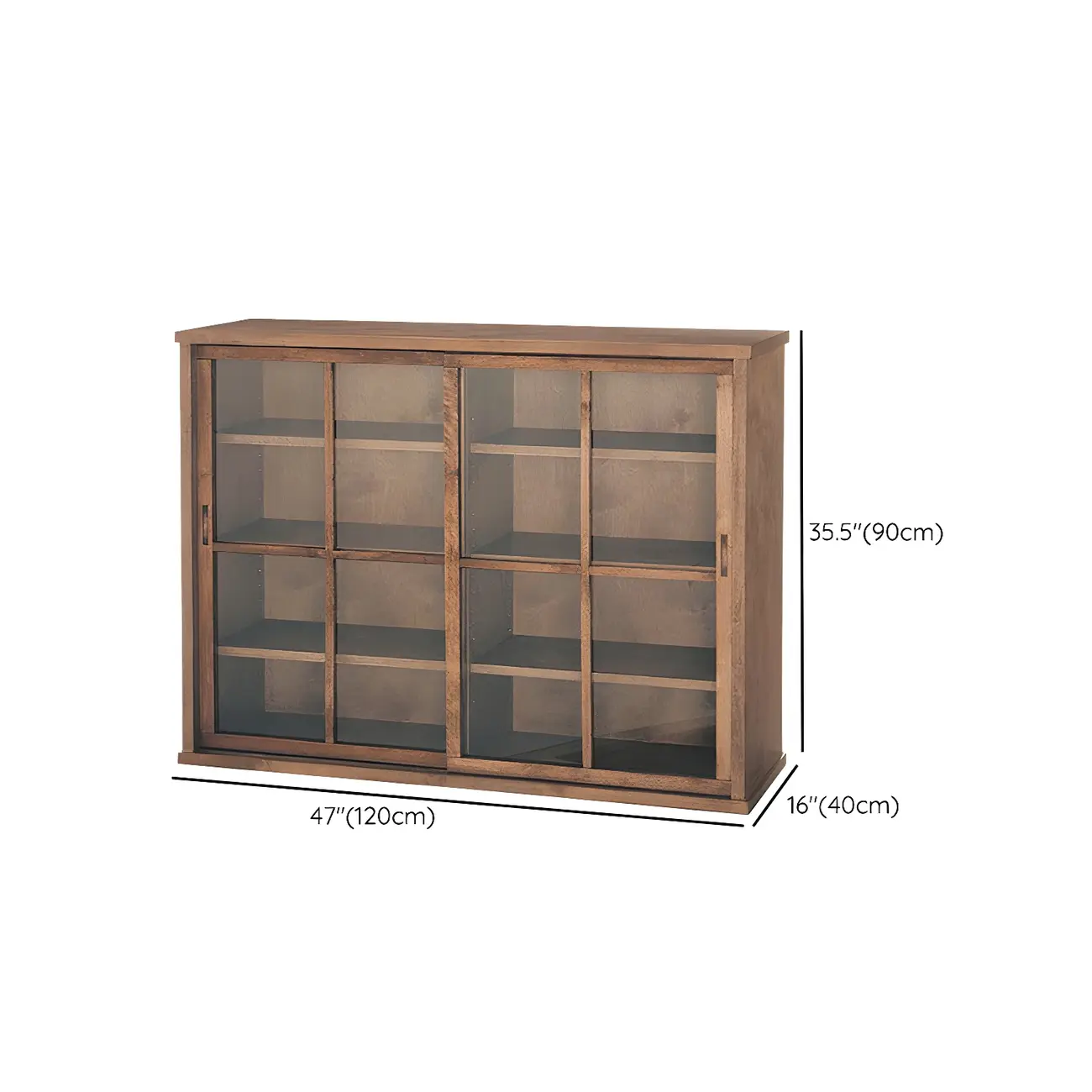 Durable Wooden Display Cabinet with Adjustable Shelves for Home Image - 13 | homeyfad