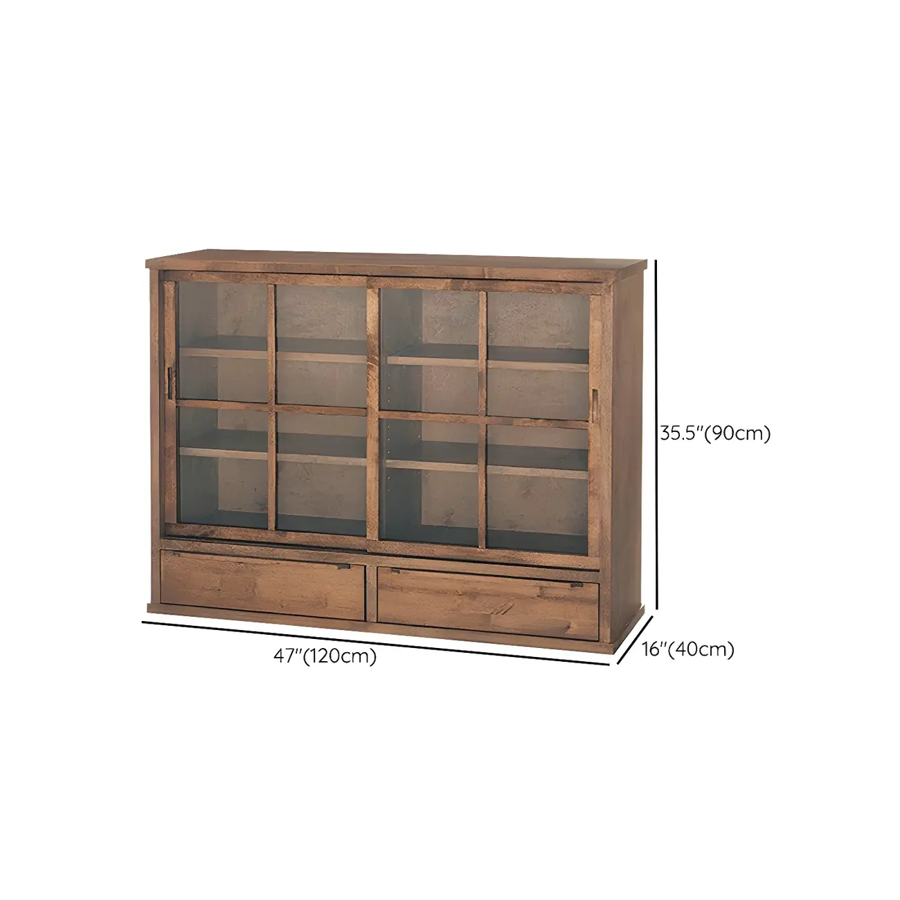 Durable Wooden Display Cabinet with Adjustable Shelves for Home Image - 14 | homeyfad