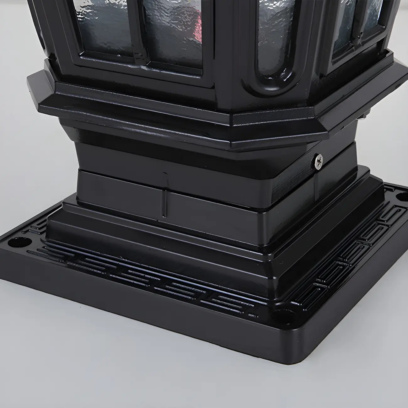 Outdoor Bronze Black/Bronze Metal Solar Post Light Image - 12 | homeyfad