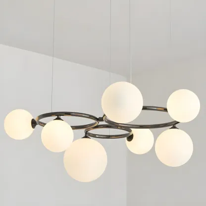 Artistic Modern Globe Glass Pendant Lights for Kitchen Image - 3
