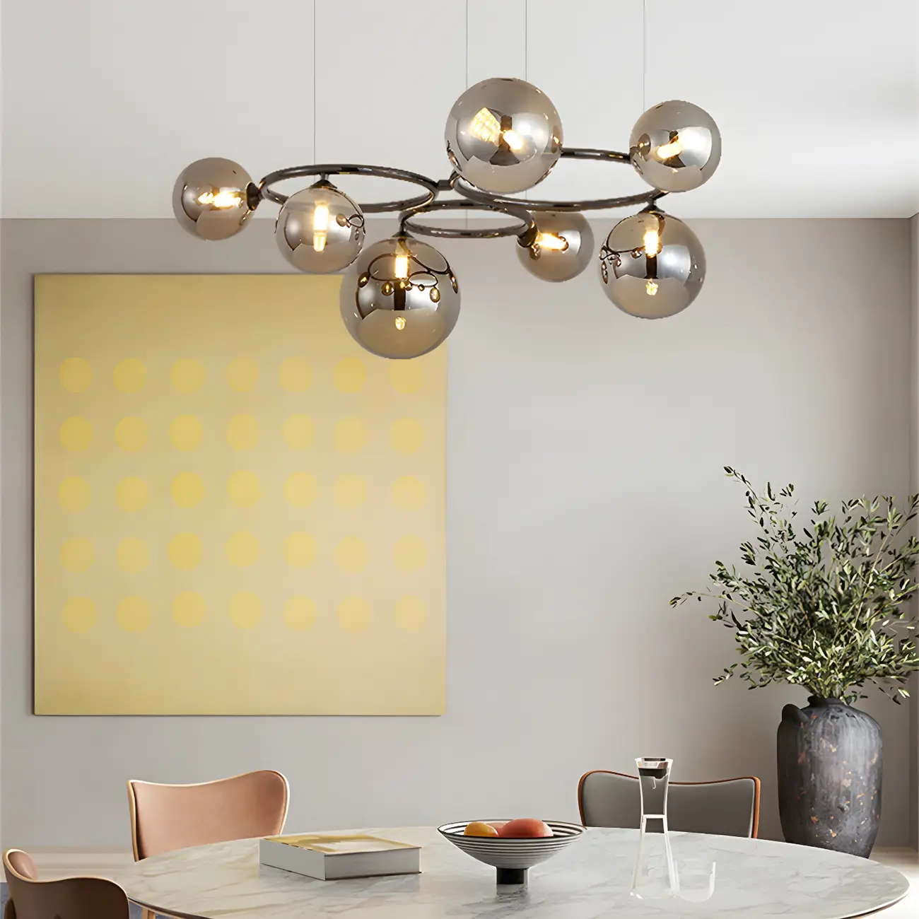 Artistic Modern Globe Glass Pendant Lights for Kitchen Image - 5 | homeyfad