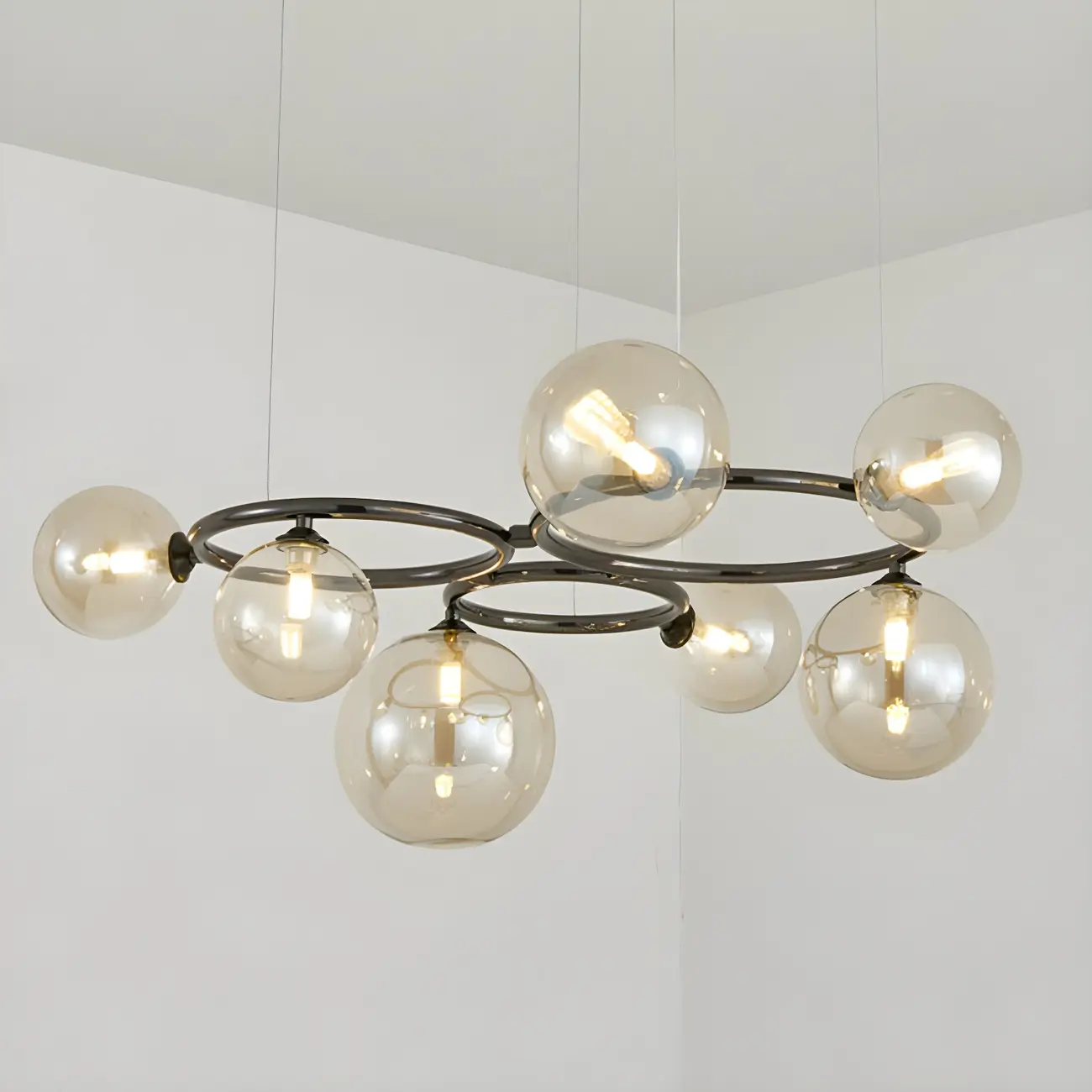 Artistic Modern Globe Glass Pendant Lights for Kitchen Image - 6 | homeyfad
