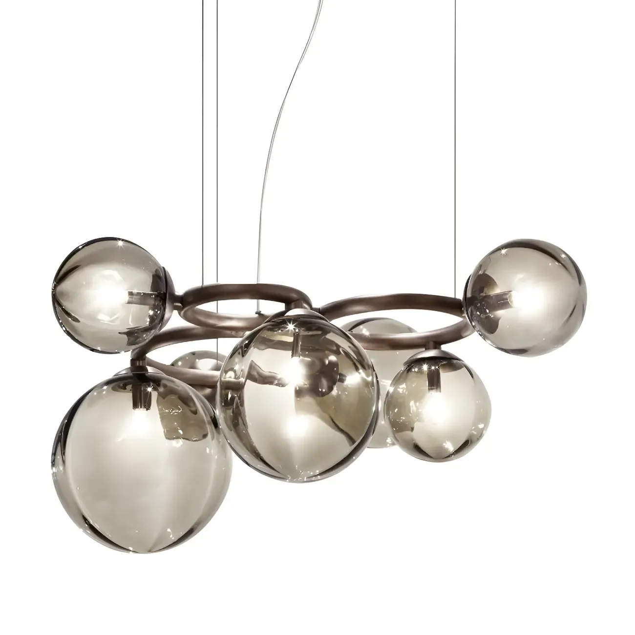 Artistic Modern Globe Glass Pendant Lights for Kitchen Image - 9
