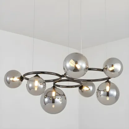 Artistic Modern Globe Glass Pendant Lights for Kitchen Image - 10