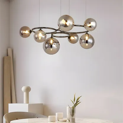 Artistic Modern Globe Glass Pendant Lights for Kitchen Image - 18
