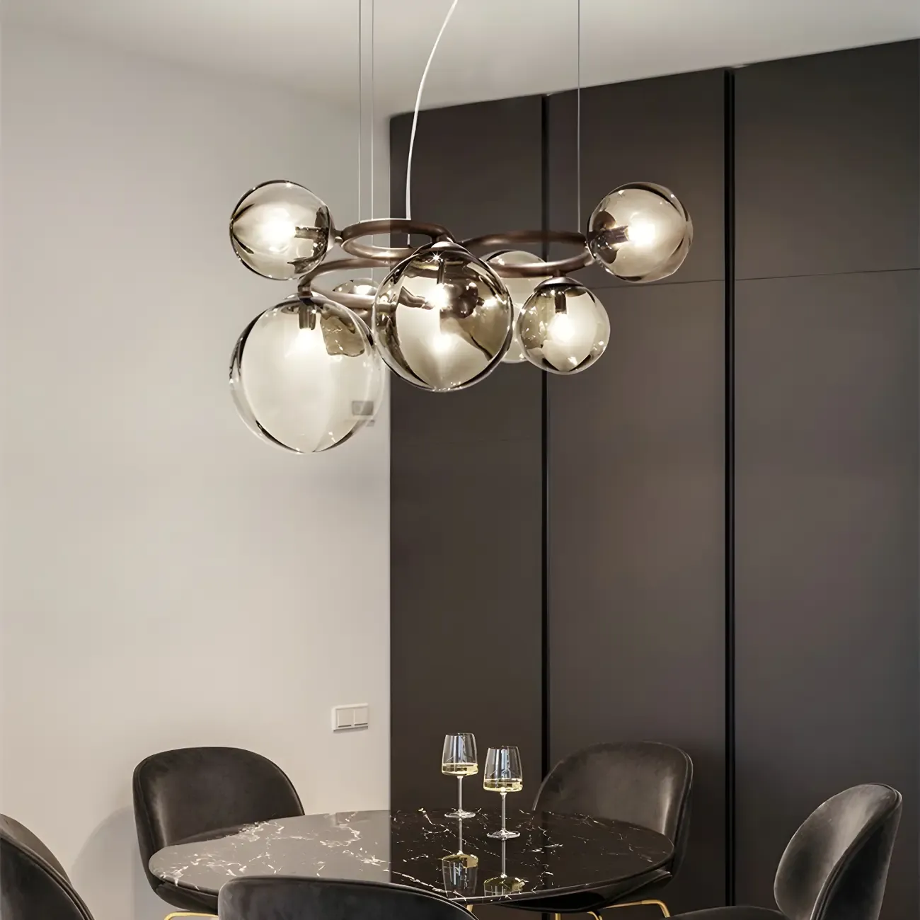 Artistic Modern Globe Glass Pendant Lights for Kitchen Image - 20