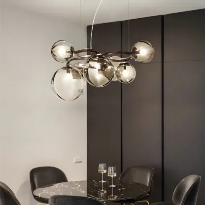 Artistic Modern Globe Glass Pendant Lights for Kitchen Image - 20