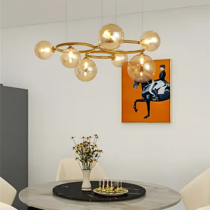 Artistic Modern Globe Glass Pendant Lights for Kitchen Image - 21