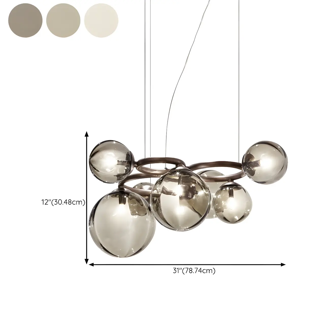 Artistic Modern Globe Glass Pendant Lights for Kitchen #size | homeyfad