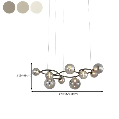 Artistic Modern Globe Glass Pendant Lights for Kitchen Image - 23