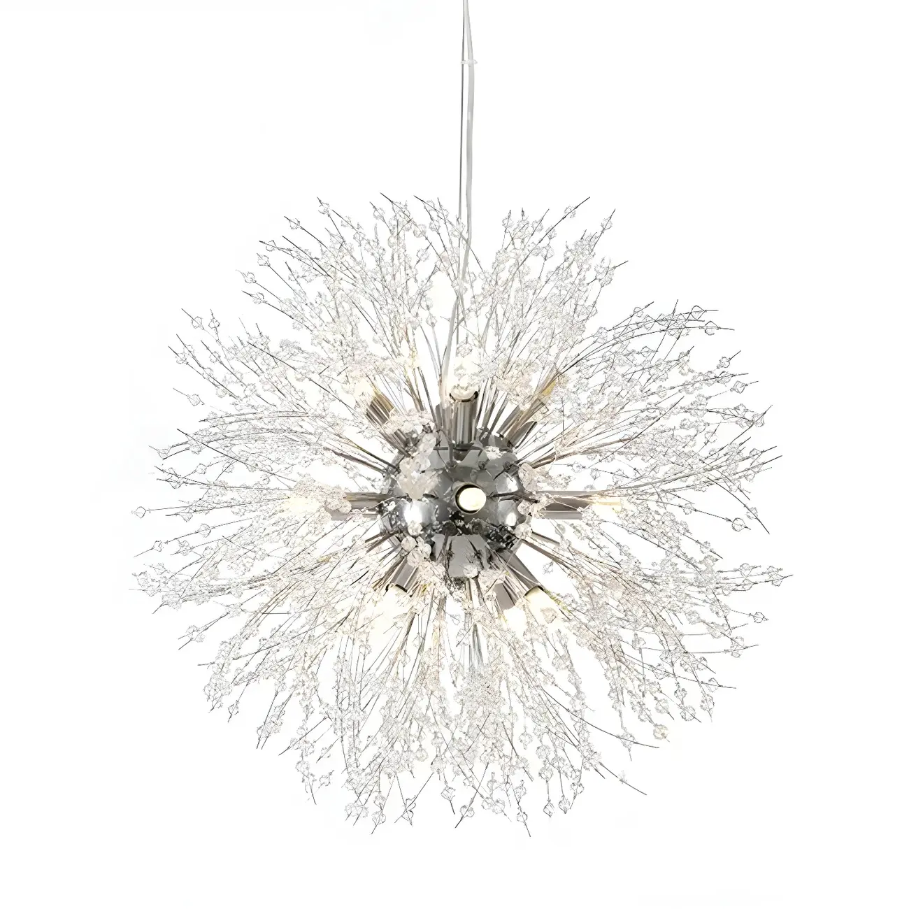Gold Crystal Explosion Glass Modern Black Chandelier Image - 6 | homeyfad