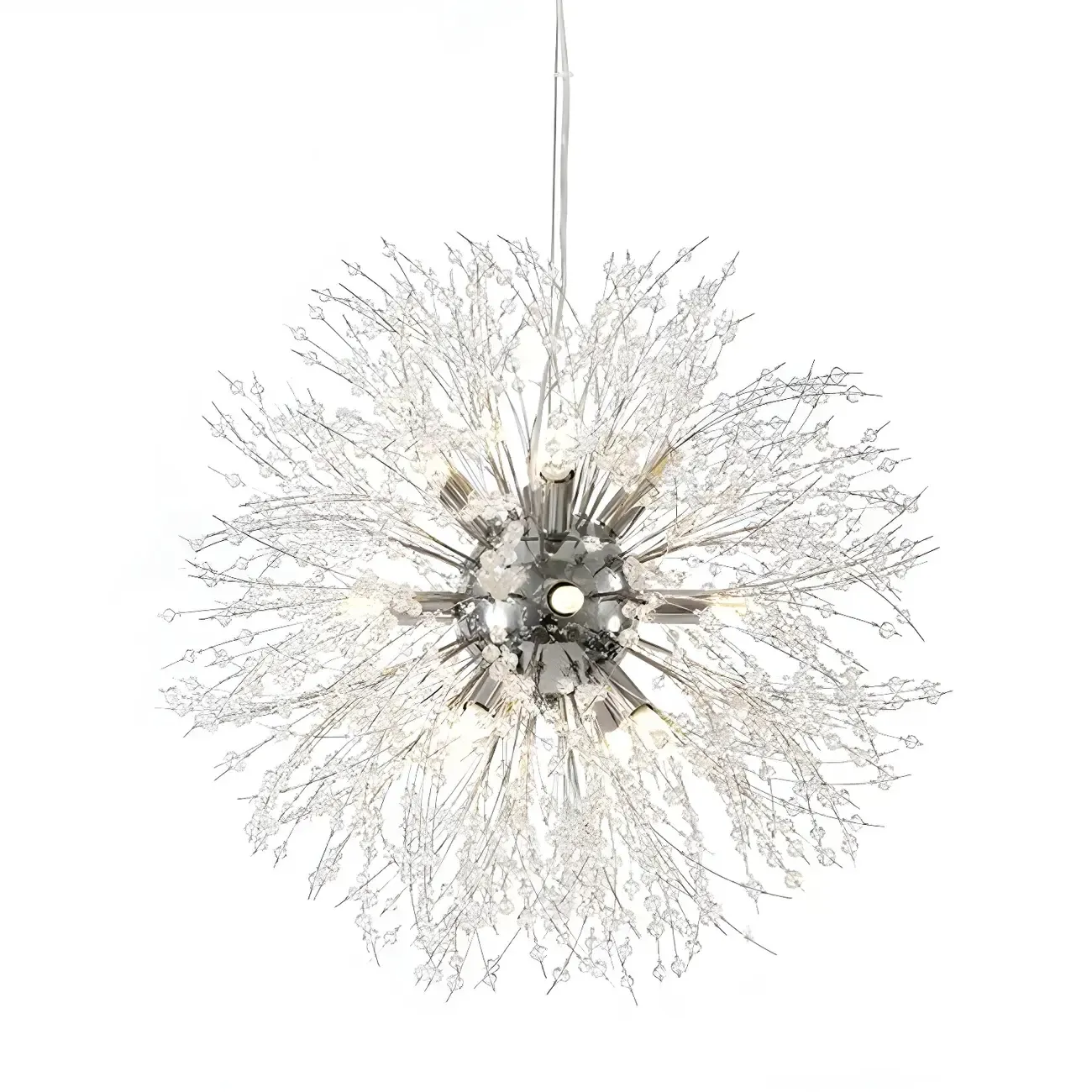 Gold Crystal Explosion Glass Modern Black Chandelier Image - 6