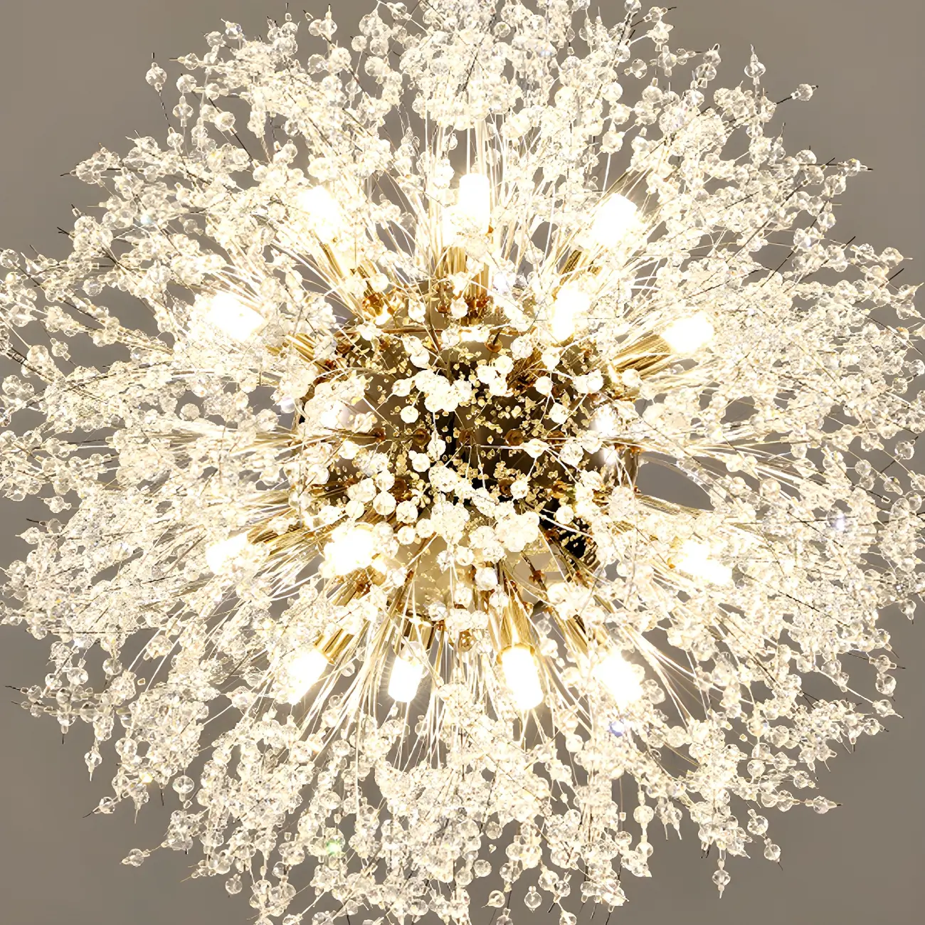 Gold Crystal Explosion Glass Modern Black Chandelier Image - 7 | homeyfad