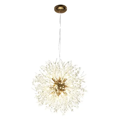 Gold Crystal Explosion Glass Modern Black Chandelier Image - 10