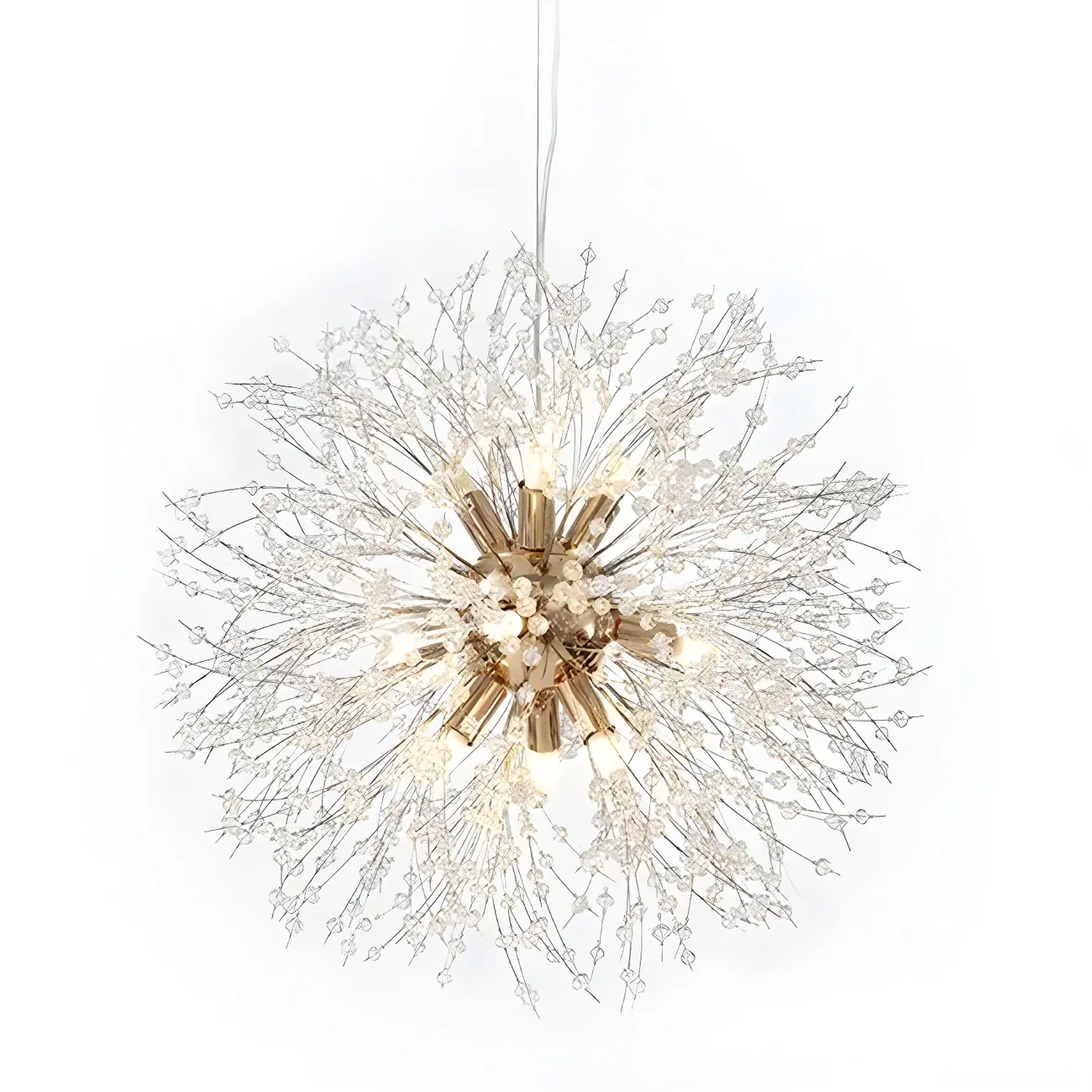 Gold Crystal Explosion Glass Modern Black Chandelier Image - 11 | homeyfad