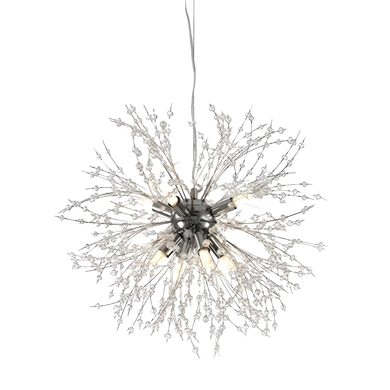 Gold Crystal Explosion Glass Modern Black Chandelier Image - 12 | homeyfad