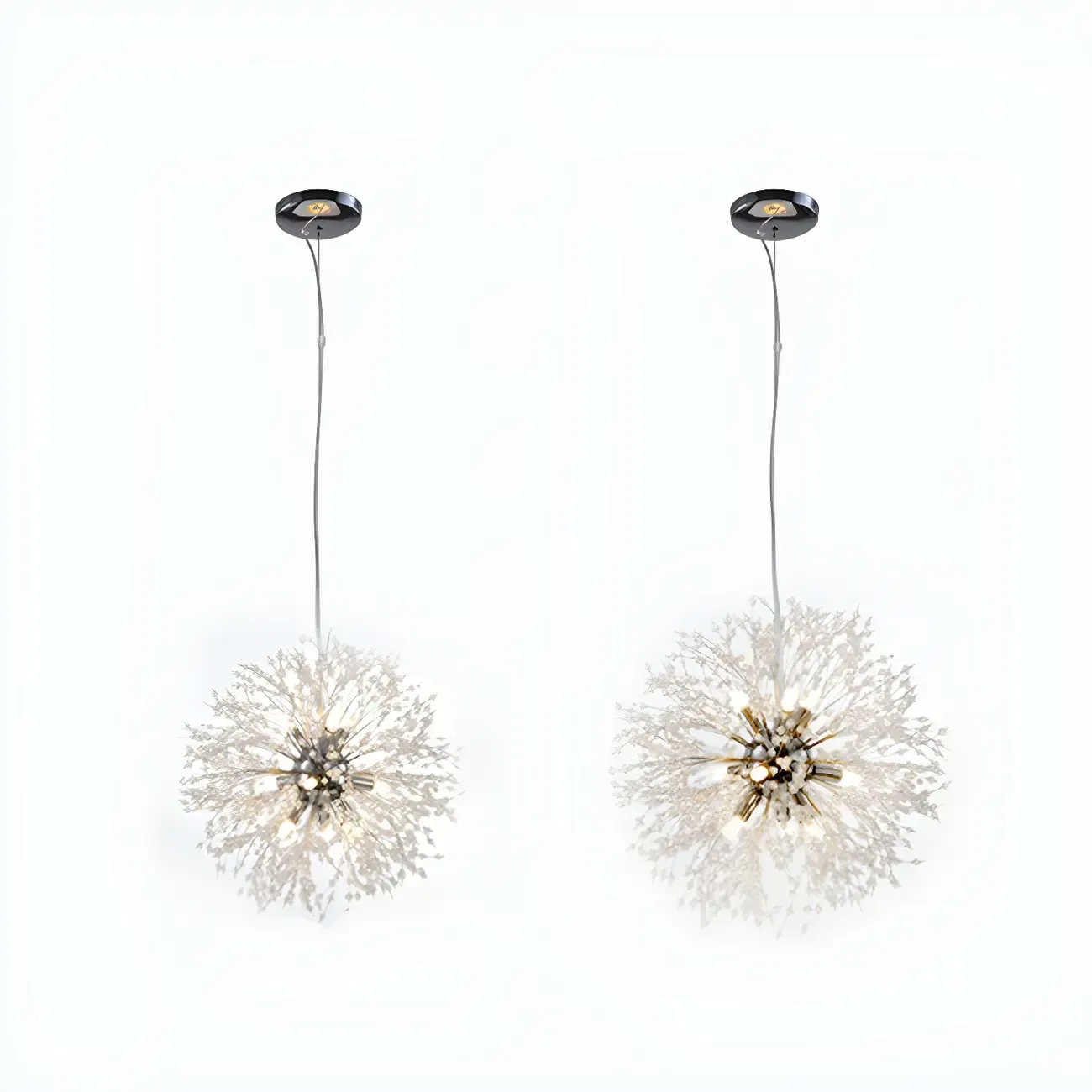Gold Crystal Explosion Glass Modern Black Chandelier Image - 14