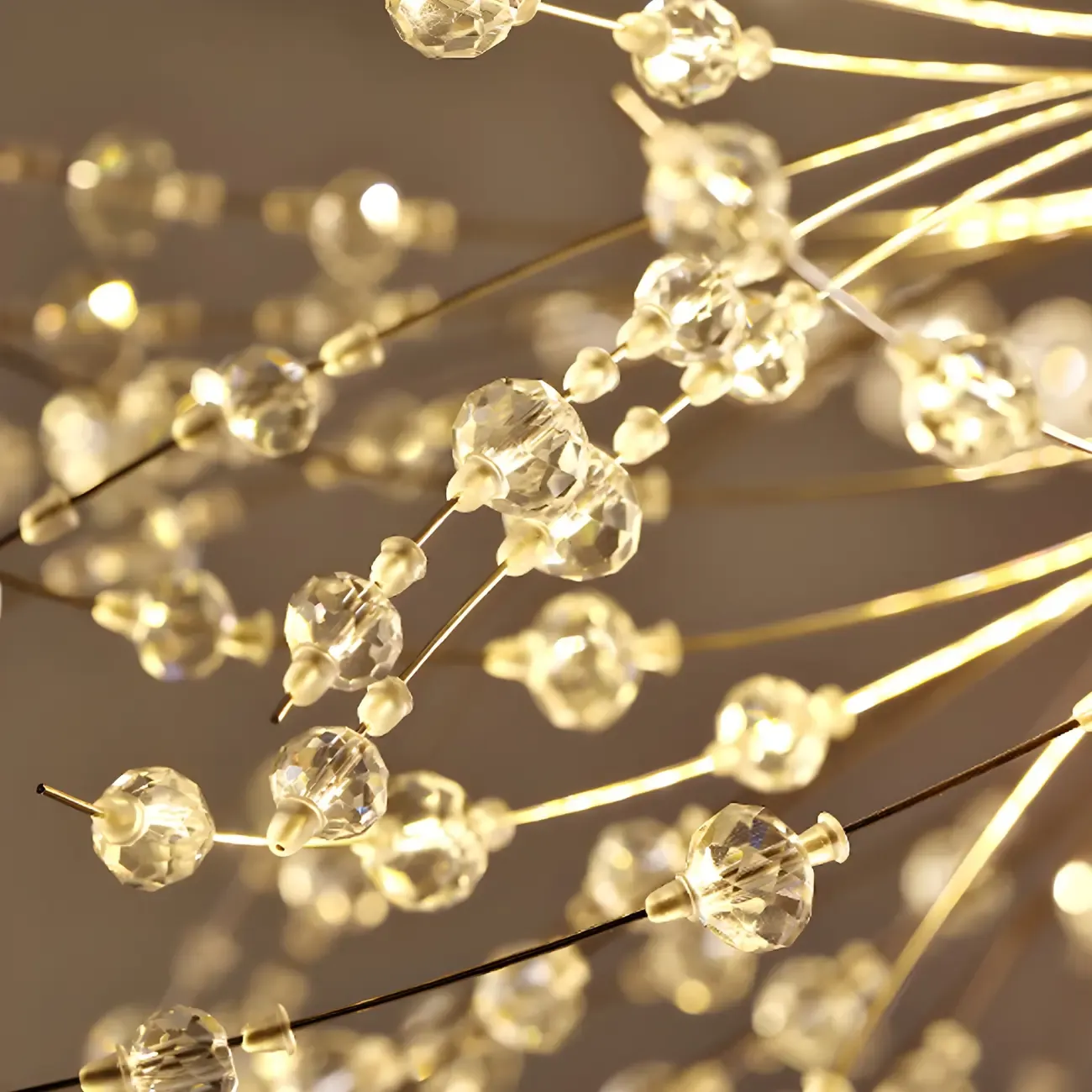 Gold Crystal Explosion Glass Modern Black Chandelier Image - 21