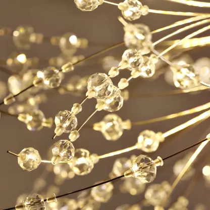 Gold Crystal Explosion Glass Modern Black Chandelier Image - 21