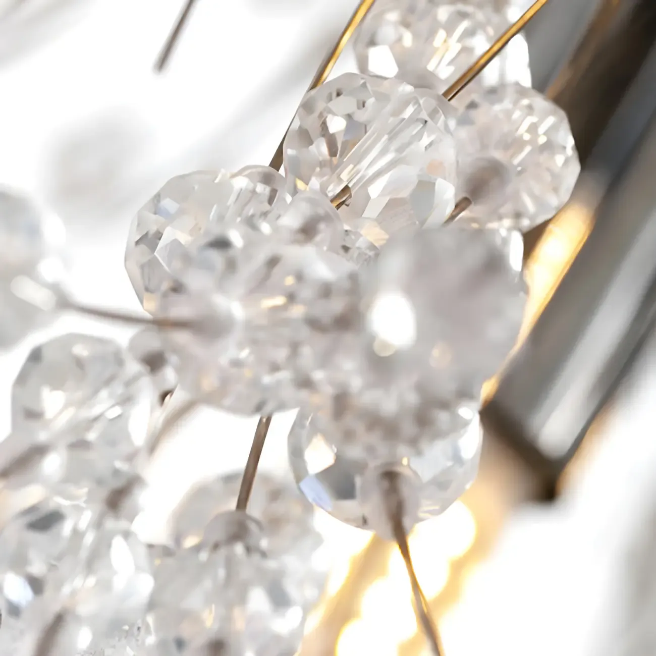 Gold Crystal Explosion Glass Modern Black Chandelier Image - 22