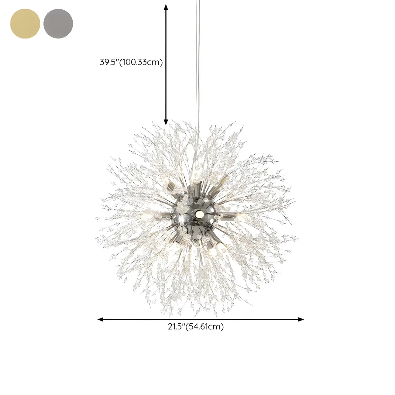 Gold Crystal Explosion Glass Modern Black Chandelier Image - 26 | homeyfad