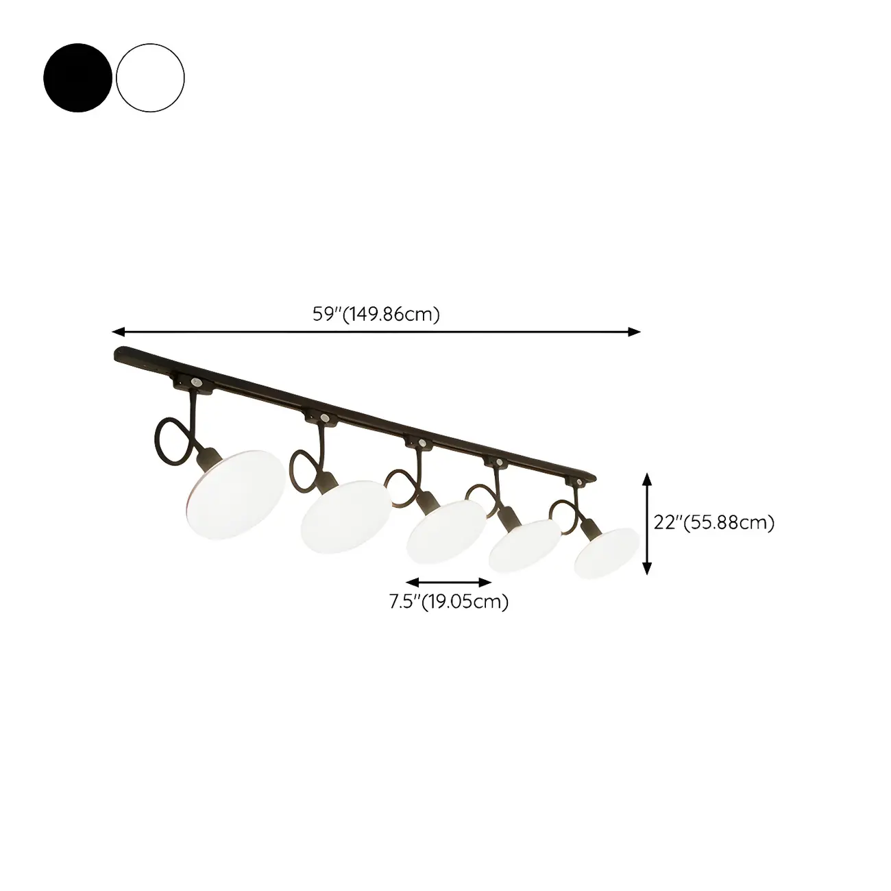5-Light Modern LED Track Lighting with Adjustable Head | homeyfad