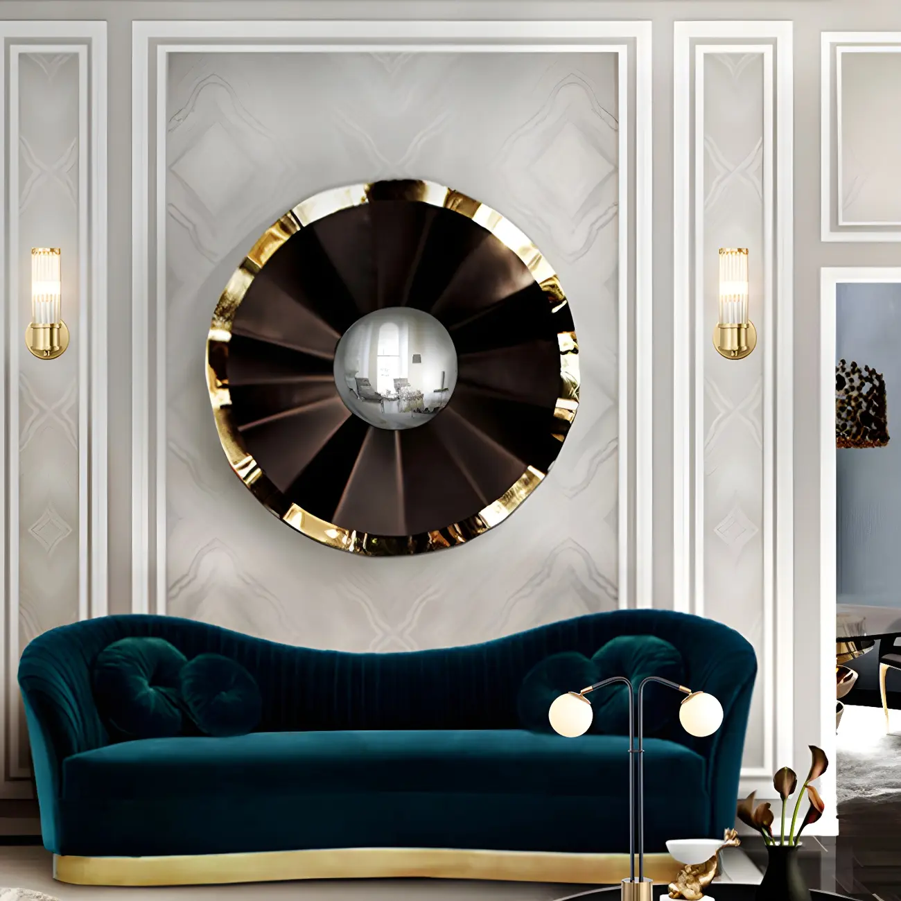 Stylish Gold Tube Vanity Light with Glass Shade for Bathroom Image - 16 | homeyfad