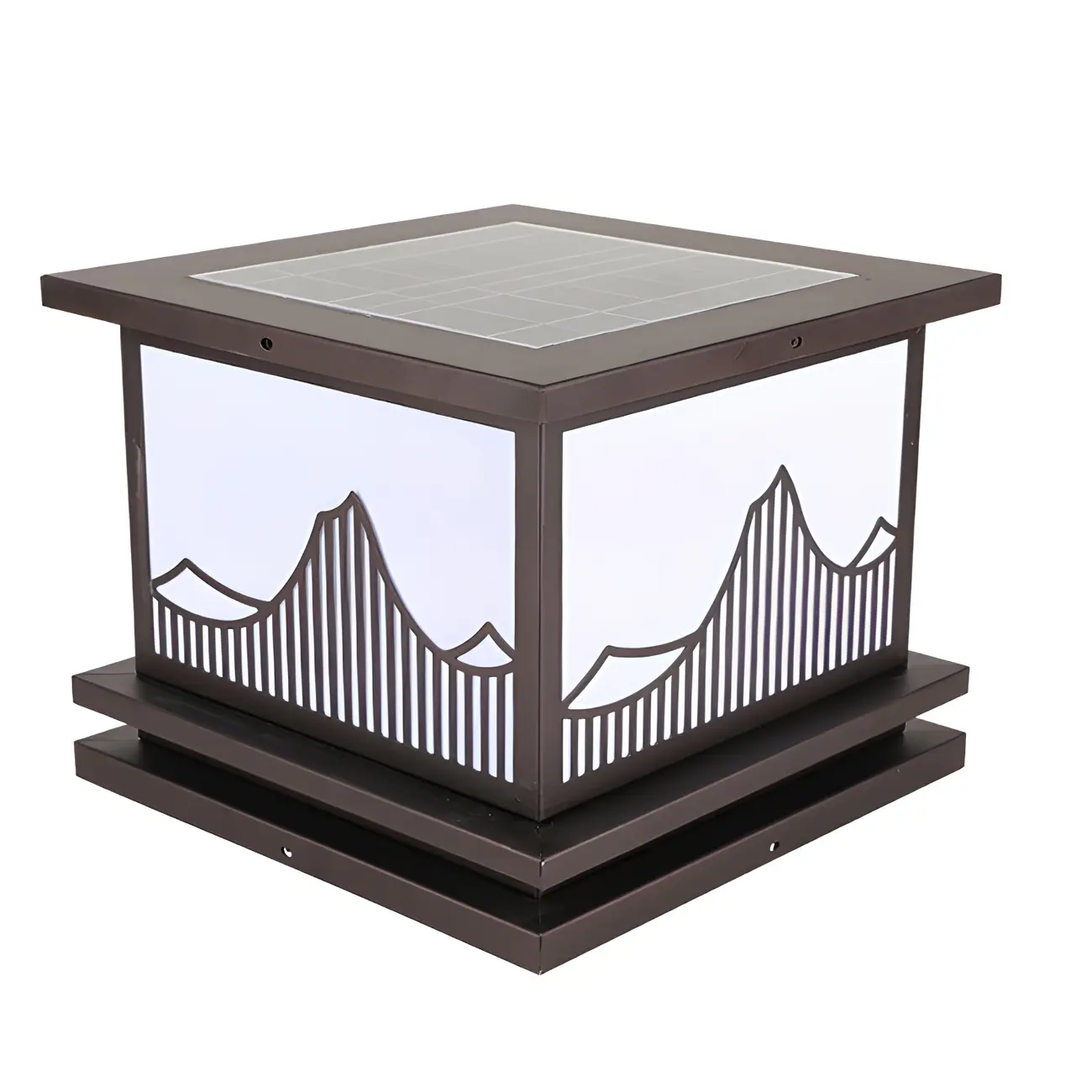 Decorative Solar Black Metal Post Cap Light Image - 5 | homeyfad