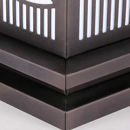 Decorative Solar Black Metal Post Cap Light Image - 7