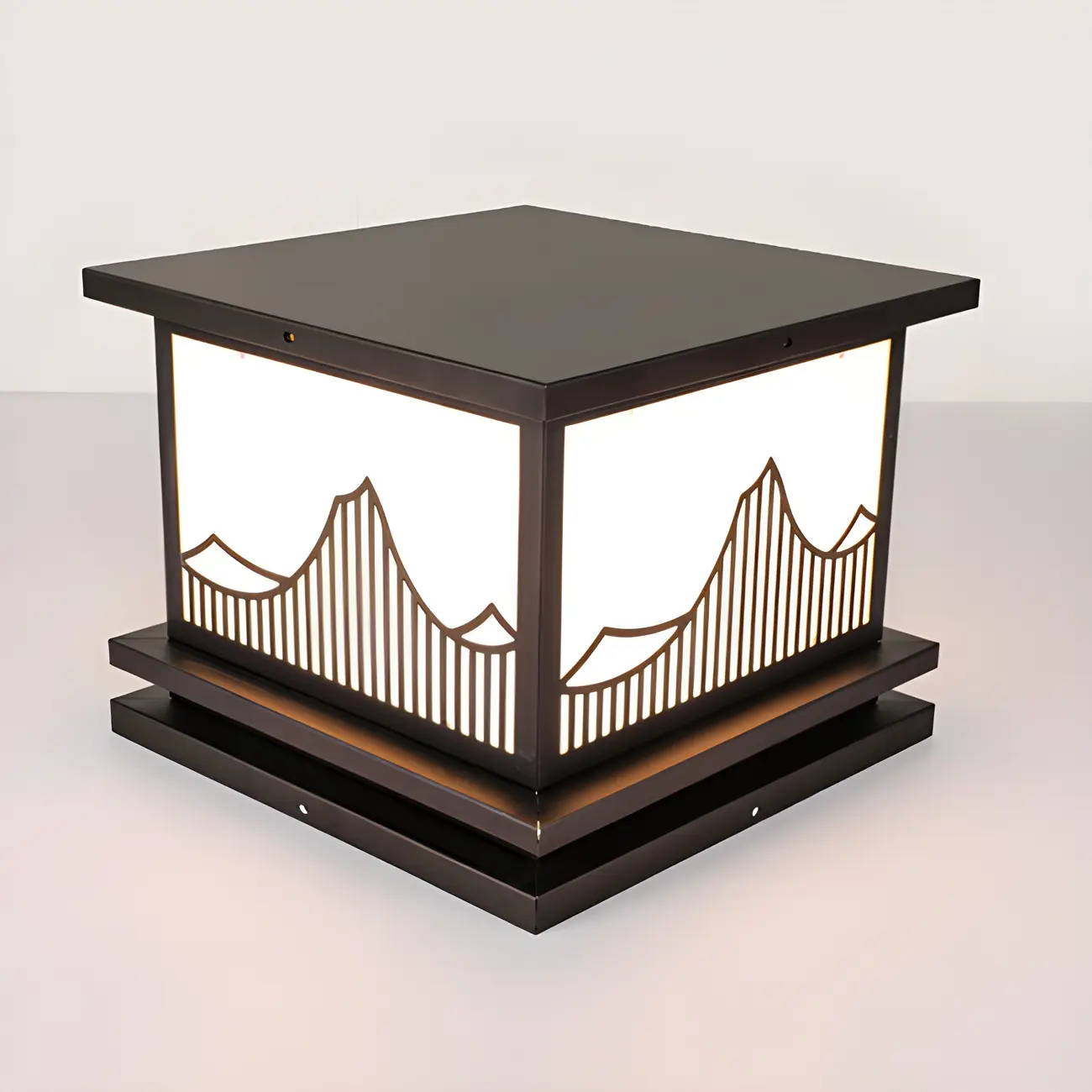 Decorative Solar Black Metal Post Cap Light Image - 9 | homeyfad