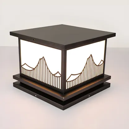 Decorative Solar Black Metal Post Cap Light Image - 9