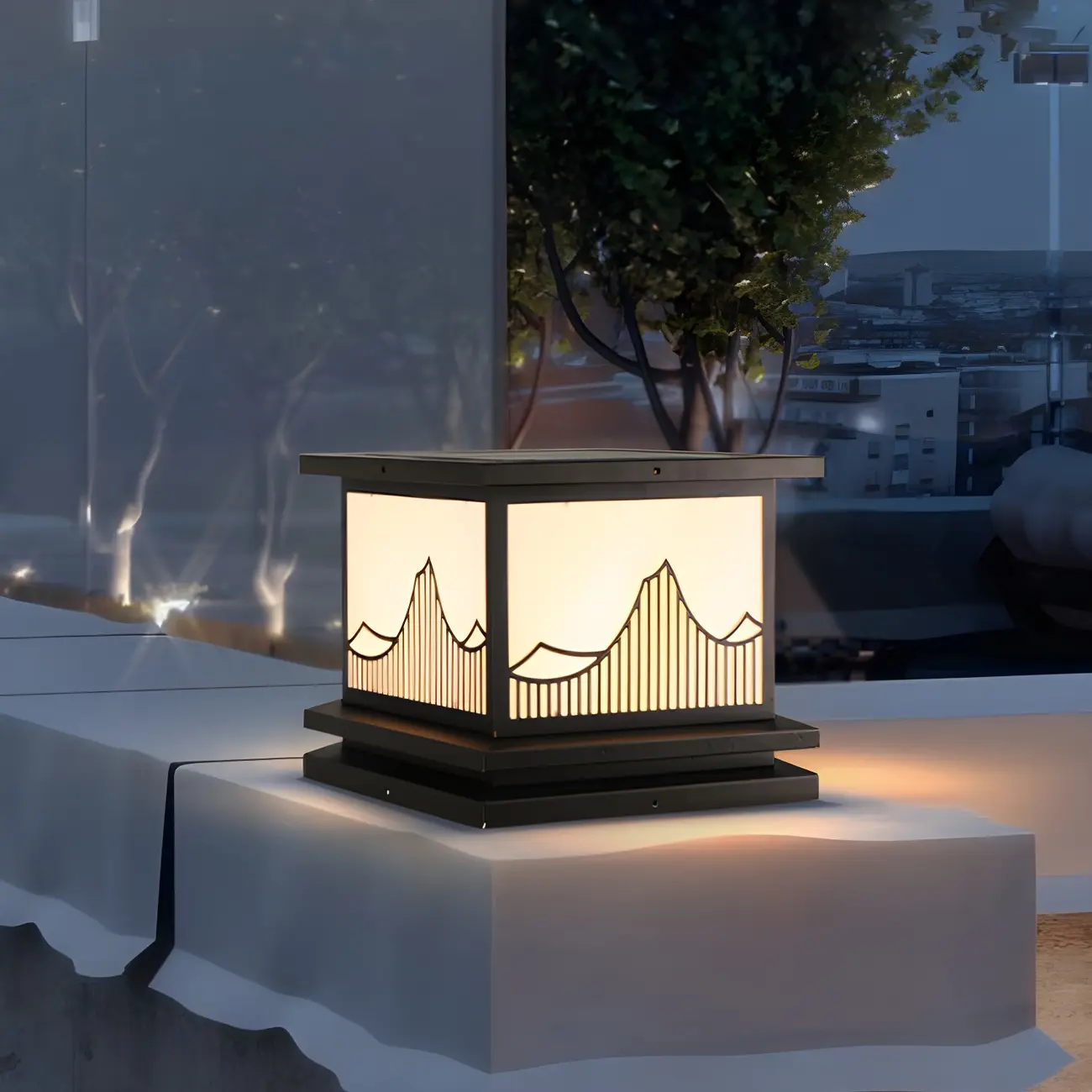 Decorative Solar Black Metal Post Cap Light Image - 12 | homeyfad