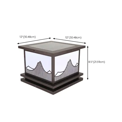 Decorative Solar Black Metal Post Cap Light Image - 16