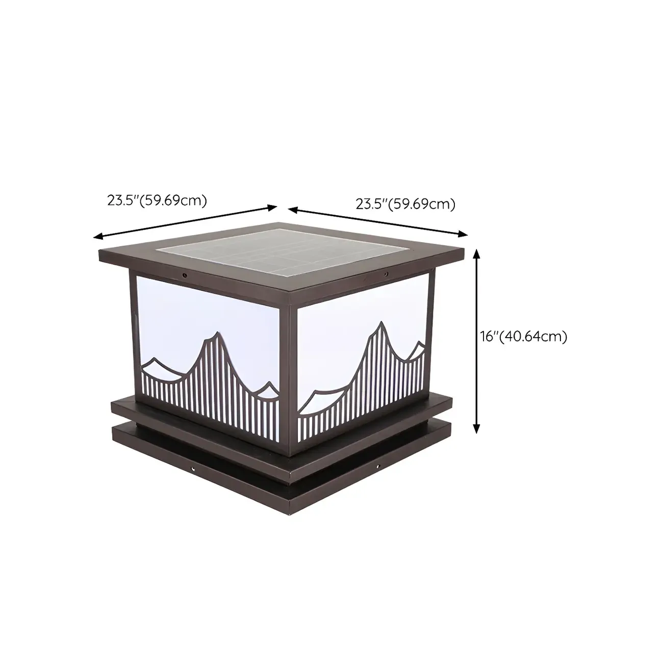 Decorative Solar Black Metal Post Cap Light Image - 21