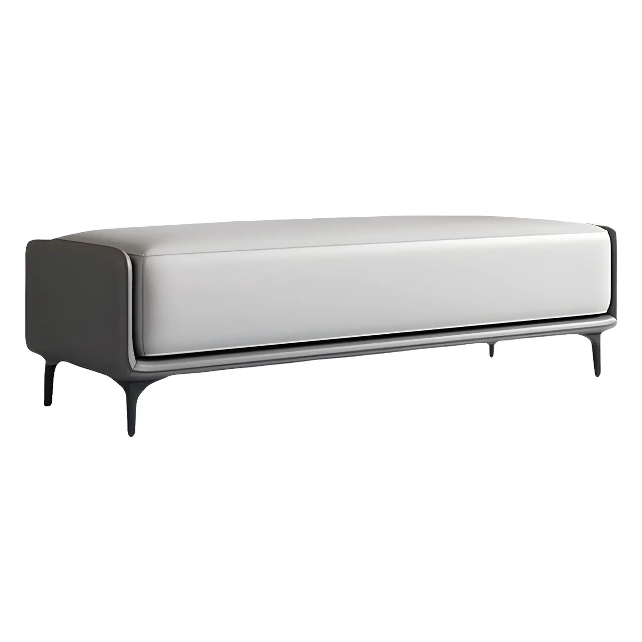 15" Wide Upholstered Rectangle Leather Bedroom Bench with Storage Image - 9 | homeyfad
