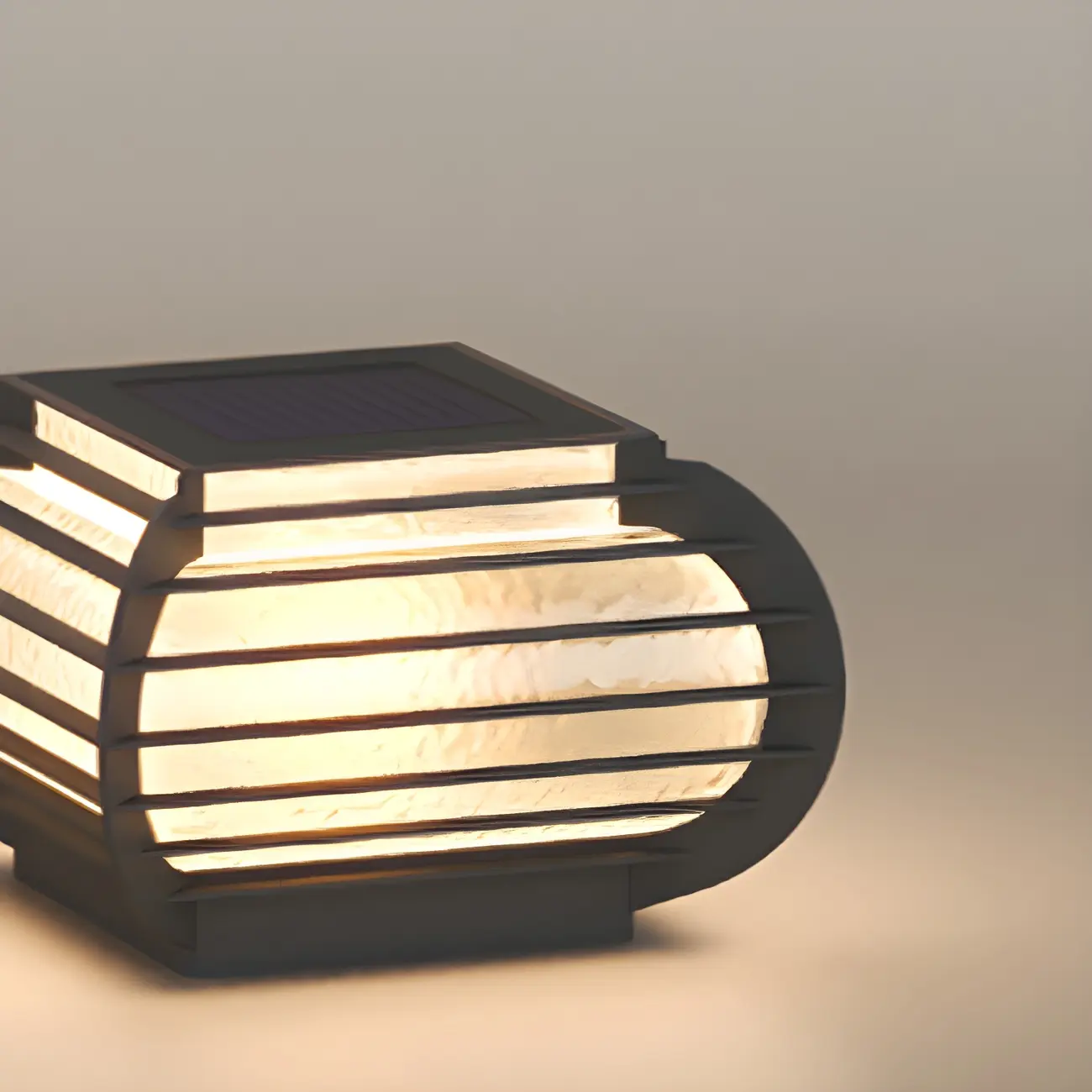 Solar Black Ribbed Metal Clear Class Post Cap Light Image - 5 | homeyfad