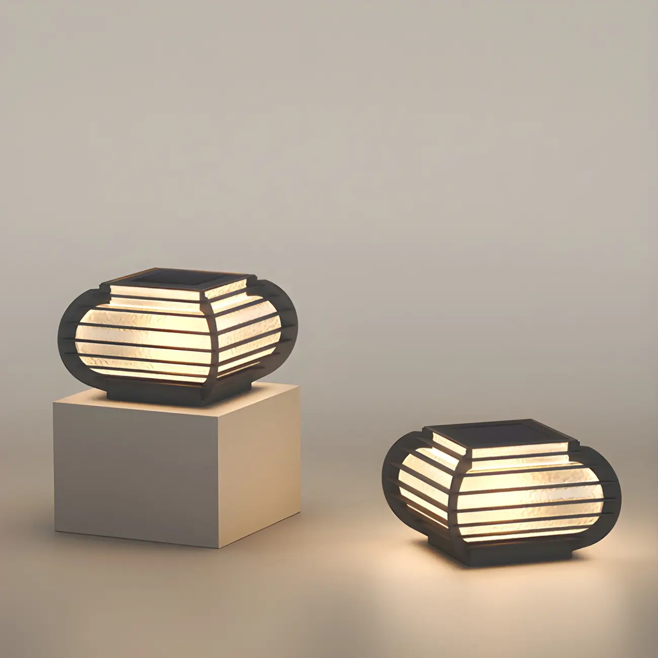 Solar Black Ribbed Metal Clear Class Post Cap Light Image - 6 | homeyfad