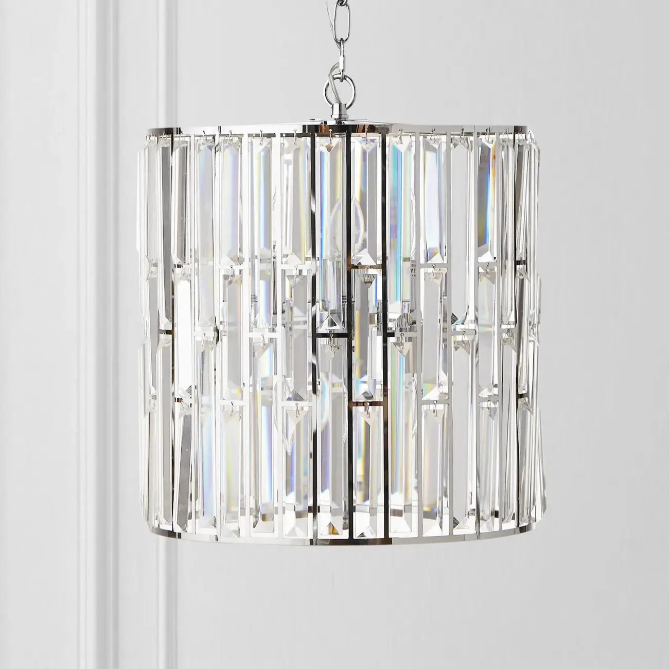 Modern Drum Crystal Glass Pendant Light Image - 2 | homeyfad